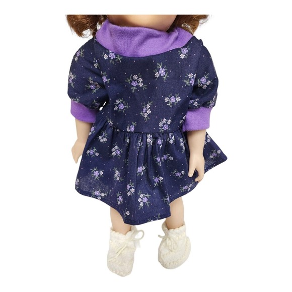 Fibre-Craft Vinyl Doll 18" Brunette Sleepy Eyes Vintage 90s Collectible - Picture 8 of 16